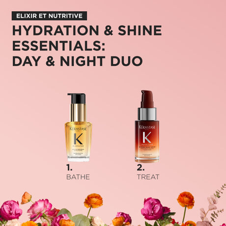 Kerástase Nutritive 8H Magic Night Serum and Elixir Ultime L'Huile Originale Hair Oil Mini Duo Spring Set 2026