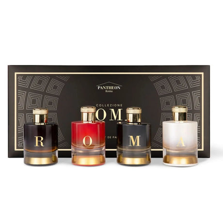 Pantheon Roma Collezione Roma, Pantheon Roma parfymesett, italiensk nisjeparfyme, extrait de parfum, luksus parfyme gaveeske, unisex nisjeparfyme, R O M A Pantheon Roma, eksklusiv parfyme, langvarig parfyme.